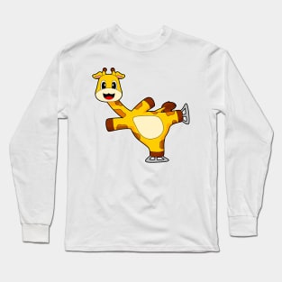 Giraffe Ice skating Ice skates Winter sports Long Sleeve T-Shirt